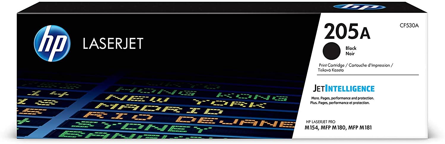 HP 205A CF530A Toner Noir Authentique pour HP Color LaserJet Pro M180 / M181 HP 205A CF530A Toner Noir Authentique pour HP Color LaserJet Pro M180 / M181